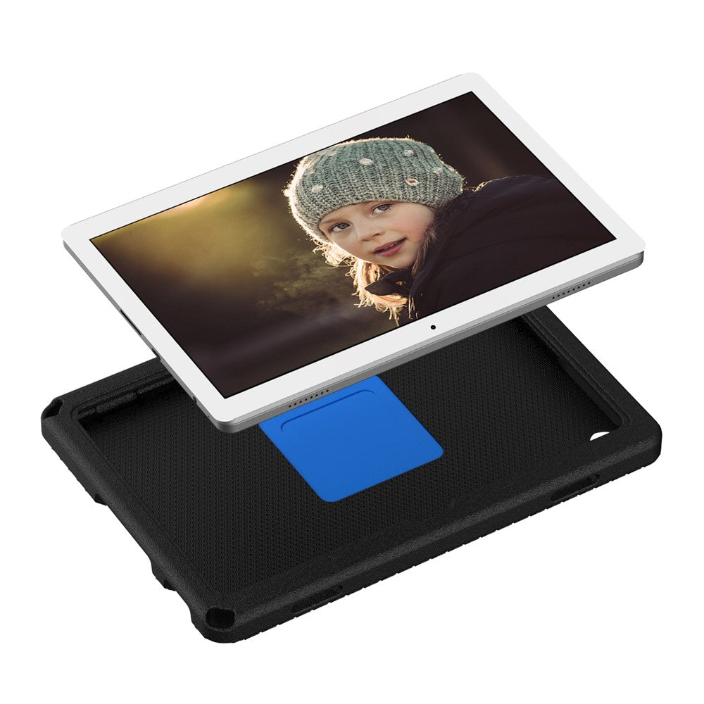 For Lenovo Tab M10 (Gen 3) Hand Grip Kickstand Tablet Case Anti-drop EVA+PC Tablet Cover - Black