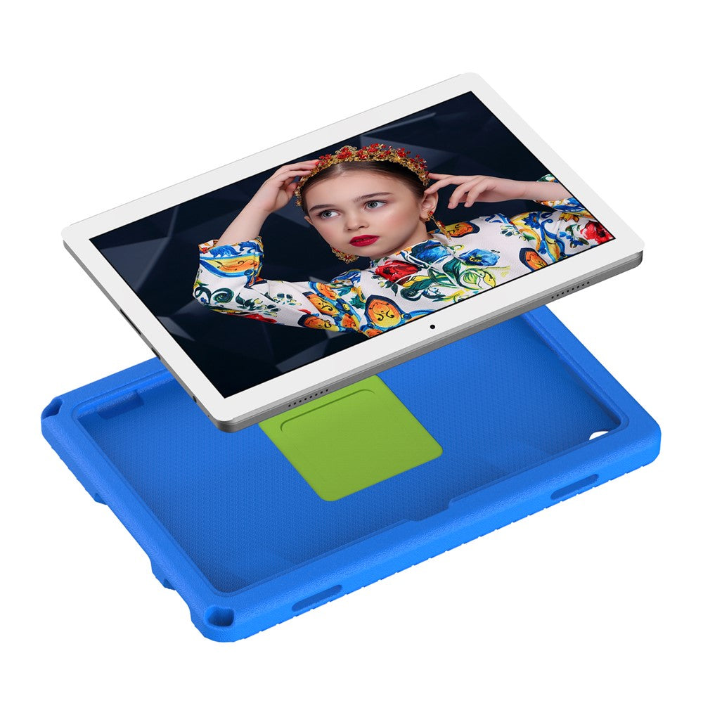 For Lenovo Tab M10 (Gen 3) Hand Grip Kickstand Tablet Case Anti-drop EVA+PC Tablet Cover - Blue