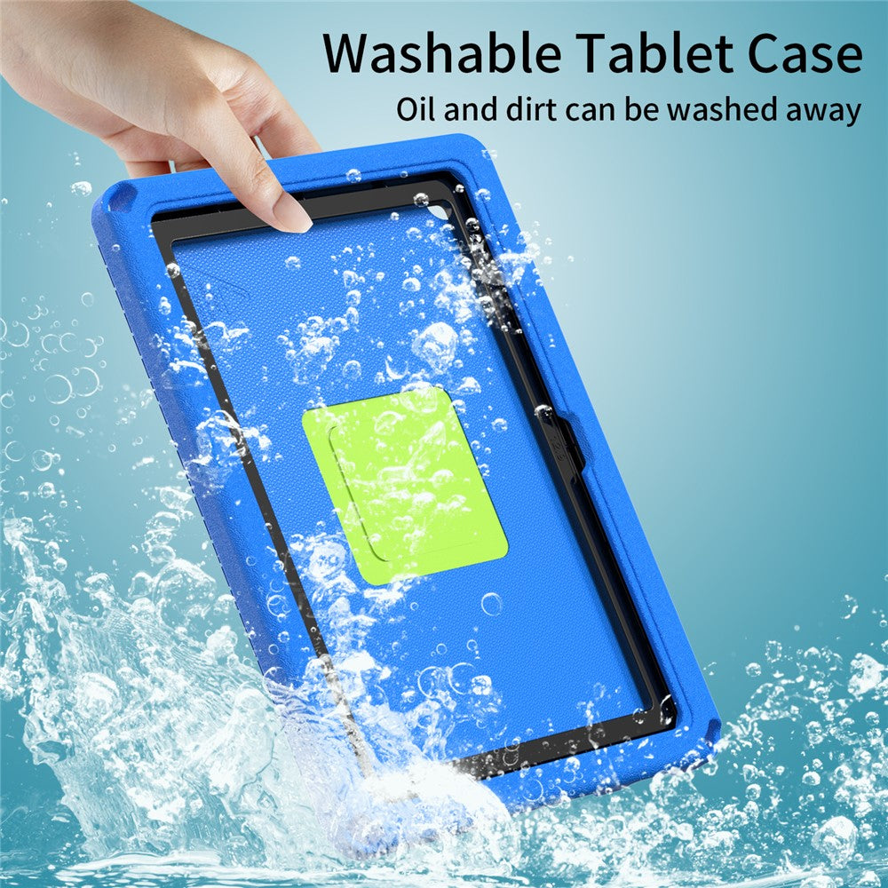 For Lenovo Tab M10 (Gen 3) Hand Grip Kickstand Tablet Case Anti-drop EVA+PC Tablet Cover - Blue