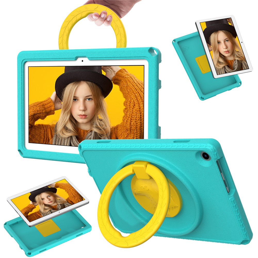 For Lenovo Tab M10 (Gen 3) Hand Grip Kickstand Tablet Case Anti-drop EVA+PC Tablet Cover - Light Green