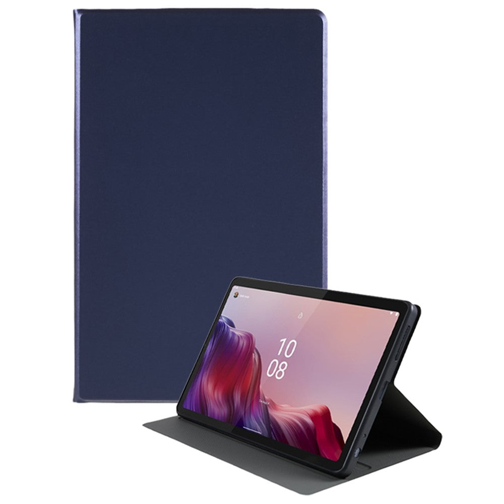 For Lenovo Tab M9 PU Leather Tablet Case Foldable Stand Protective Tablet Cover - Blue
