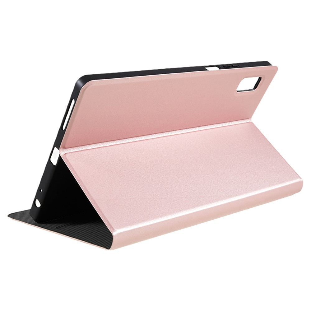 For Lenovo Tab M9 PU Leather Tablet Case Foldable Stand Protective Tablet Cover - Rose Gold