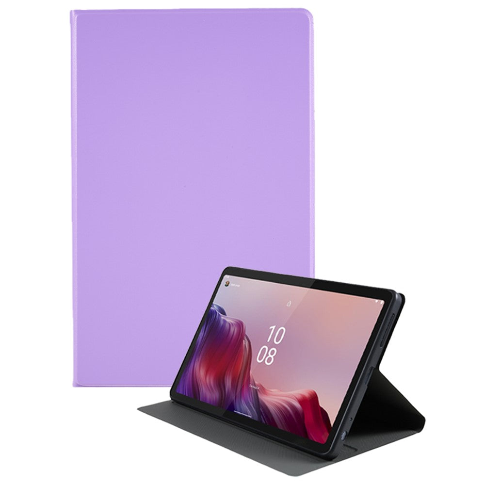 For Lenovo Tab M9 PU Leather Tablet Case Foldable Stand Protective Tablet Cover - Purple