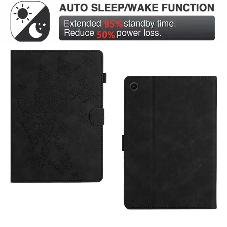 For Honor Pad 6 10.1-inch / Pad X6 9.7 inch / Huawei Enjoy Tablet 2 / MatePad T 10 9.7 inch / T 10S 10.1 inch Card Slot Leather Tablet Case Cover - Black