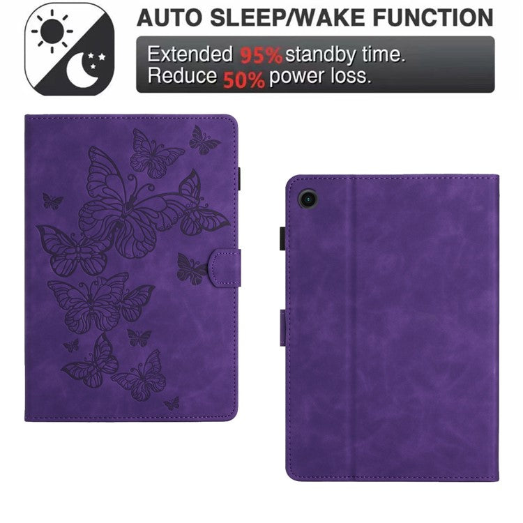 For Honor Pad 6 10.1-inch / Pad X6 9.7 inch / Huawei Enjoy Tablet 2 / MatePad T 10 9.7 inch / T 10S 10.1 inch Card Slot Leather Tablet Case Cover - Purple