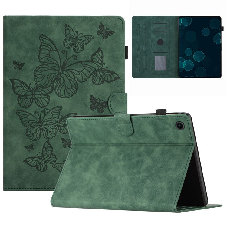 For Honor Pad 6 10.1-inch / Pad X6 9.7 inch / Huawei Enjoy Tablet 2 / MatePad T 10 9.7 inch / T 10S 10.1 inch Card Slot Leather Tablet Case Cover - Army Green