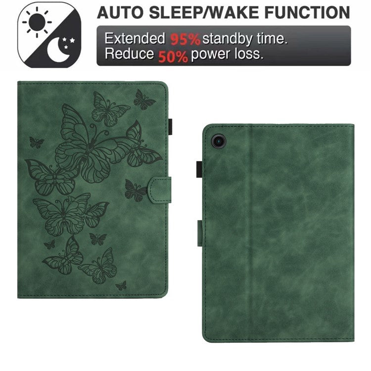 For Honor Pad 6 10.1-inch / Pad X6 9.7 inch / Huawei Enjoy Tablet 2 / MatePad T 10 9.7 inch / T 10S 10.1 inch Card Slot Leather Tablet Case Cover - Army Green