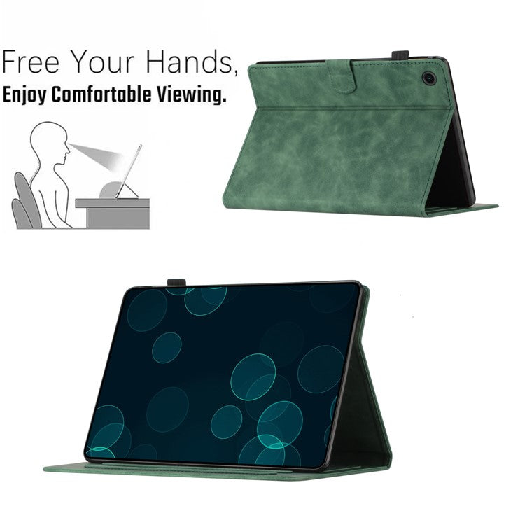 For Honor Pad 6 10.1-inch / Pad X6 9.7 inch / Huawei Enjoy Tablet 2 / MatePad T 10 9.7 inch / T 10S 10.1 inch Card Slot Leather Tablet Case Cover - Army Green