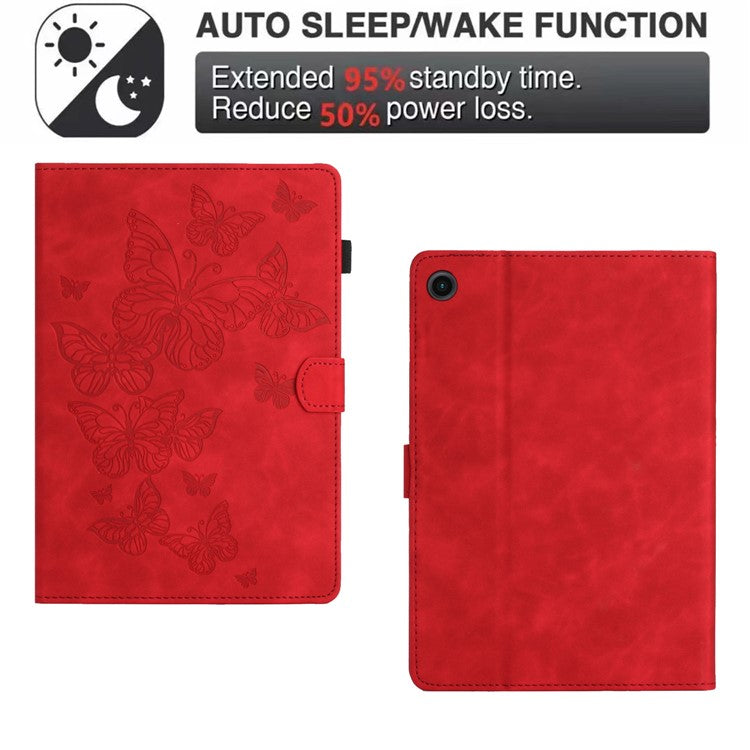 For Honor Pad 6 10.1-inch / Pad X6 9.7 inch / Huawei Enjoy Tablet 2 / MatePad T 10 9.7 inch / T 10S 10.1 inch Card Slot Leather Tablet Case Cover - Red