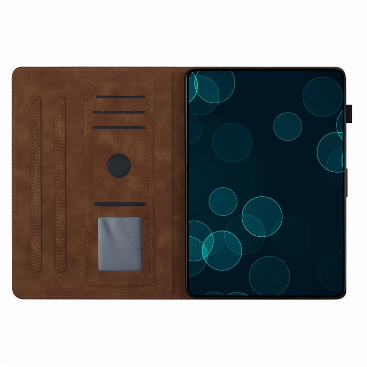For Honor Pad 6 10.1-inch / Pad X6 9.7 inch / Huawei Enjoy Tablet 2 / MatePad T 10 9.7 inch / T 10S 10.1 inch Card Slot Leather Tablet Case Cover - Brown