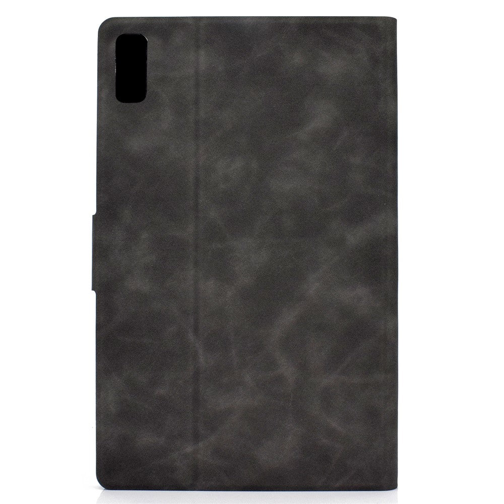 For Lenovo Tab M9 TB-310FU PU Leather Tablet Case A7 Cowhide Texture Protective Cover with Card Holder - Grey