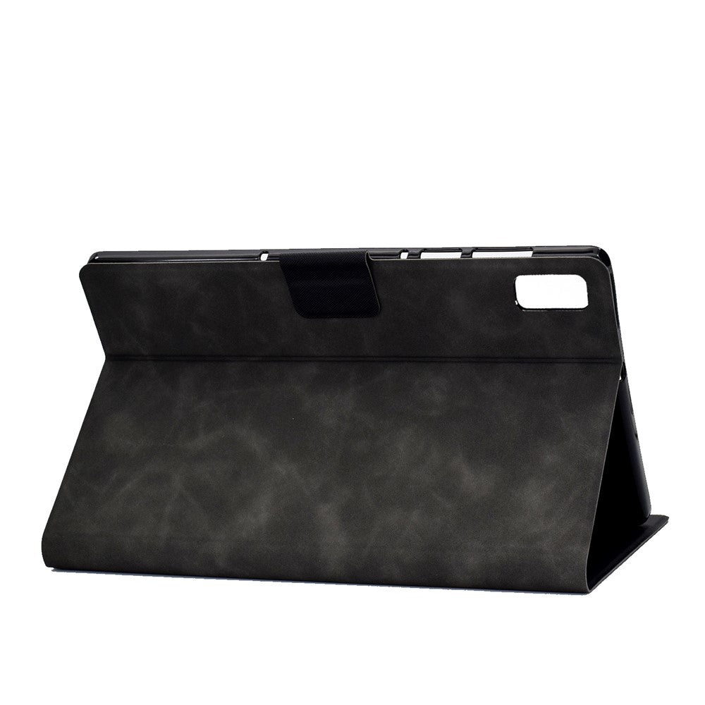For Lenovo Tab M9 TB-310FU PU Leather Tablet Case A7 Cowhide Texture Protective Cover with Card Holder - Grey