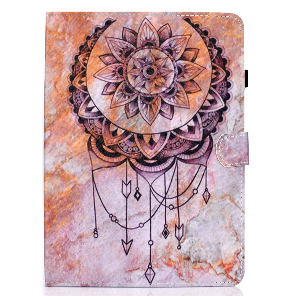 For Lenovo Tab M9 TB-310FU A1 Pattern Printing Folio Cover PU Leather Stand Card Slot Tablet Case - Dream Catcher