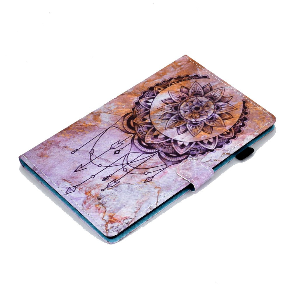 For Lenovo Tab M9 TB-310FU A1 Pattern Printing Folio Cover PU Leather Stand Card Slot Tablet Case - Dream Catcher