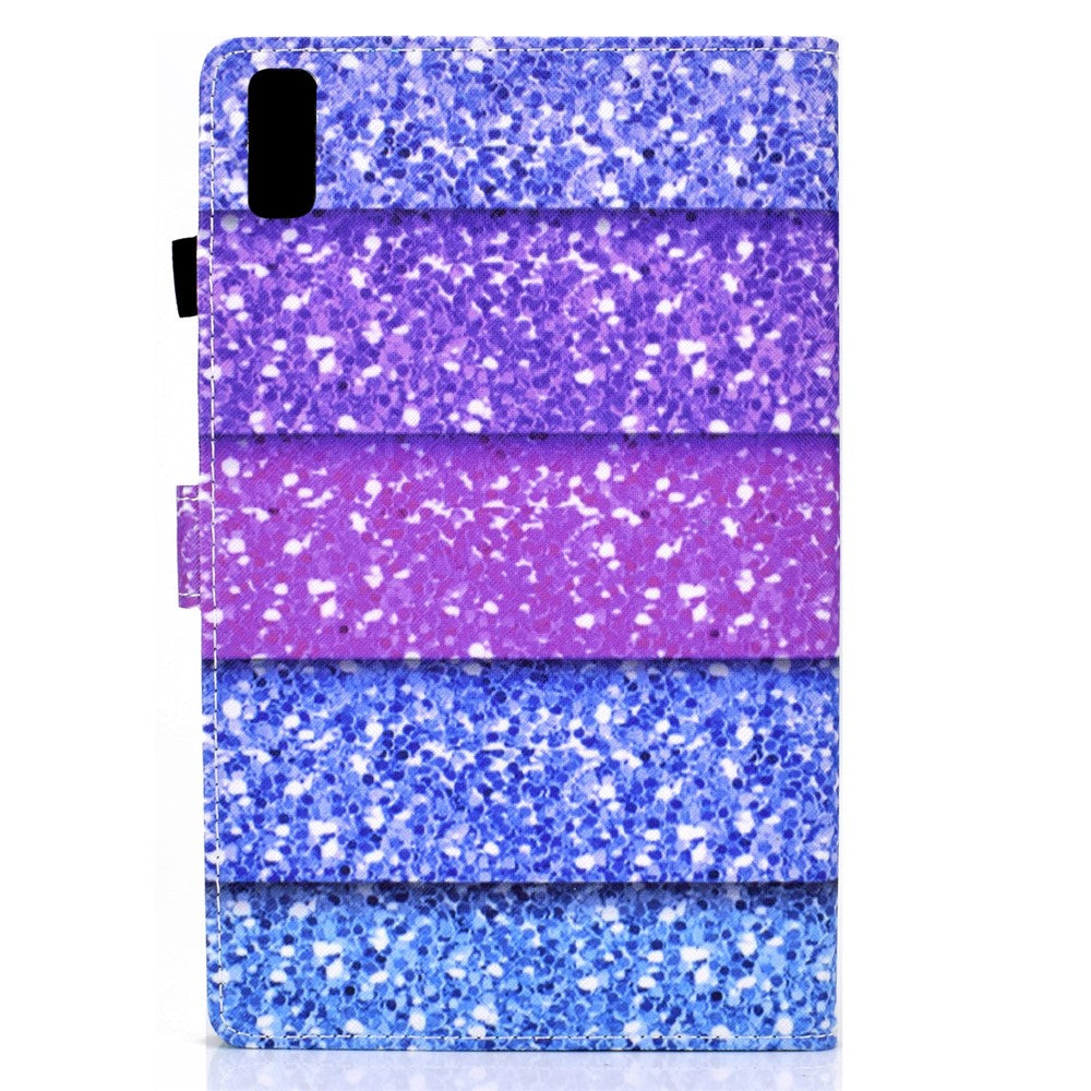 For Lenovo Tab M9 TB-310FU A1 Pattern Printing Folio Cover PU Leather Stand Card Slot Tablet Case - Colorful Quicksand