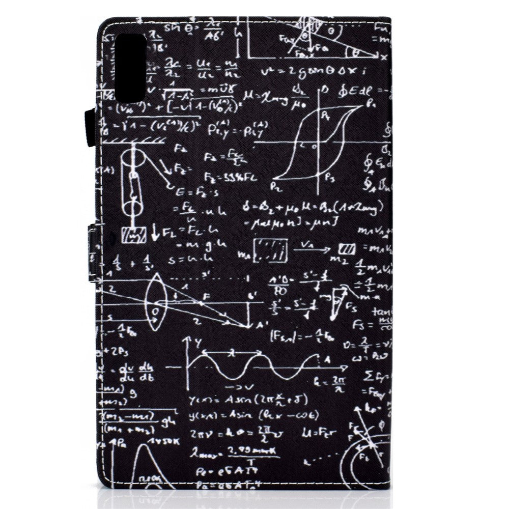 For Lenovo Tab M9 TB-310FU PU Leather Tablet Case A2 Pattern Printing Stand Card Slot Cover - Equations