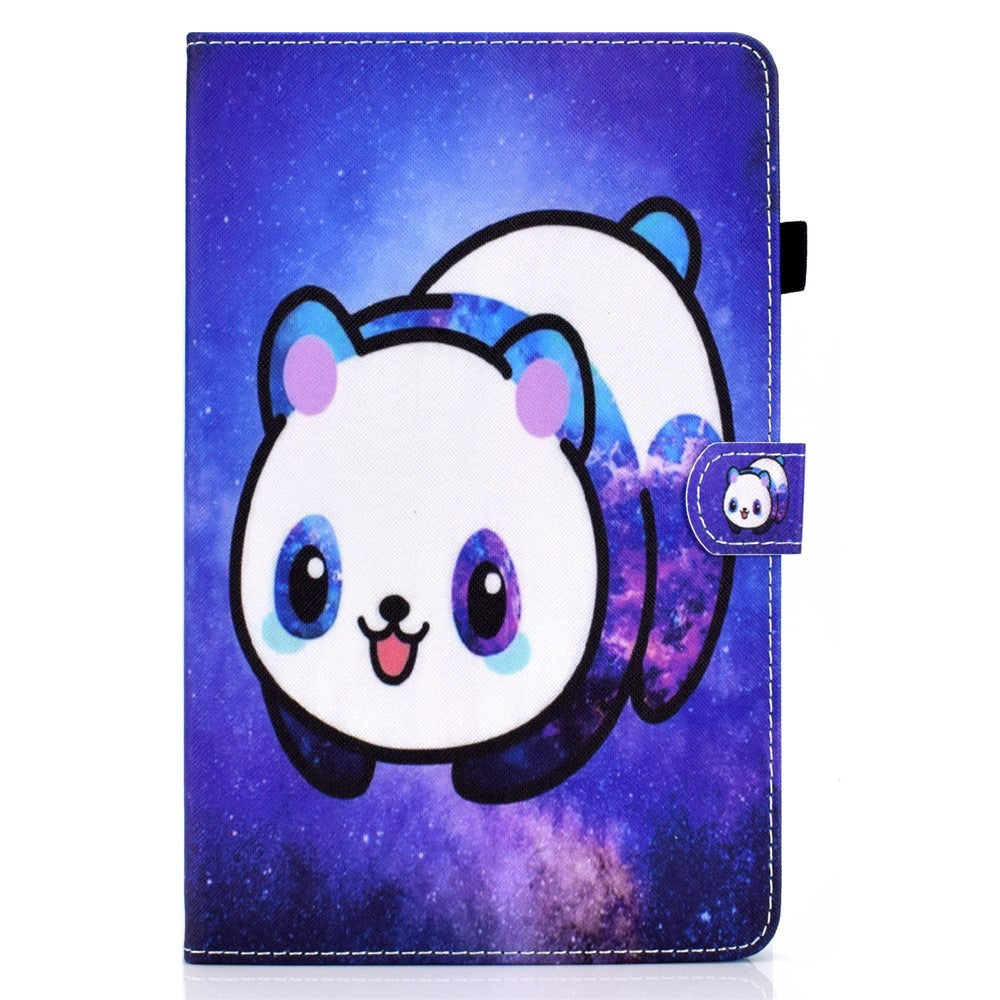 For Lenovo Tab M9 TB-310FU PU Leather Tablet Case A2 Pattern Printing Stand Card Slot Cover - Panda