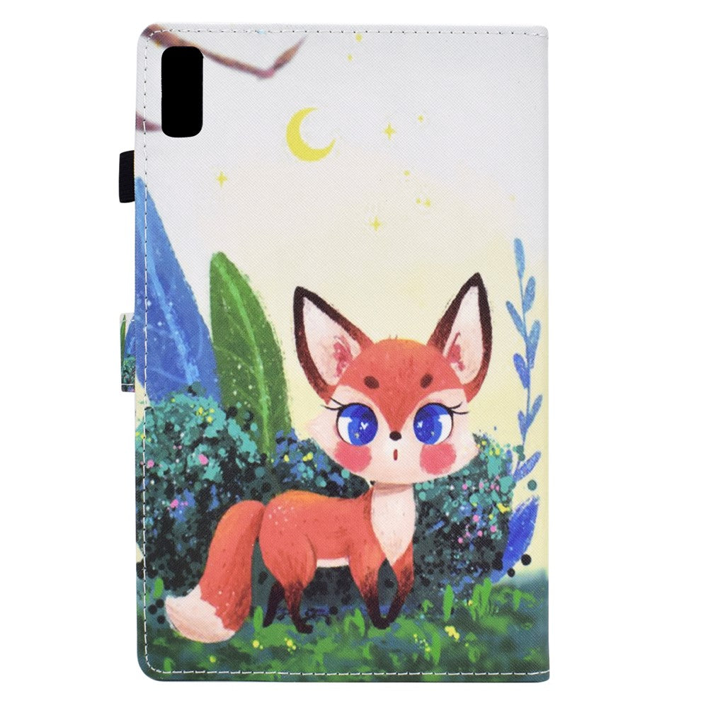 For Lenovo Tab M9 TB-310FU PU Leather Tablet Case A2 Pattern Printing Stand Card Slot Cover - Fox