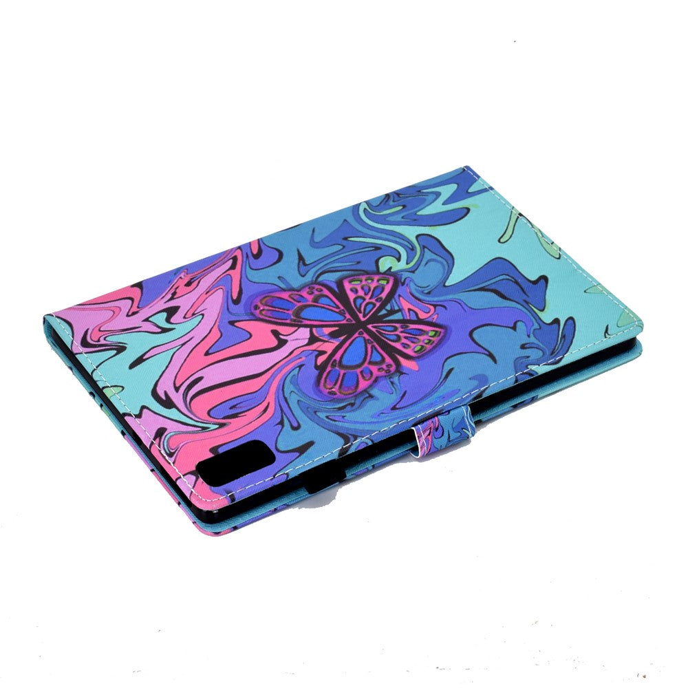For Lenovo Tab M9 TB-310FU PU Leather Tablet Case A2 Pattern Printing Stand Card Slot Cover - Butterfly