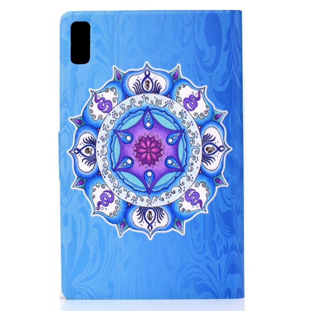 For Lenovo Tab M9 TB-310FU A3 Pattern Printing Stand Case PU Leather Card Slot Tablet Cover - Mandala
