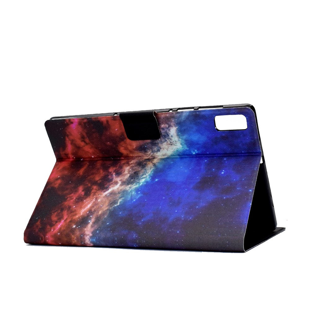 For Lenovo Tab M9 TB-310FU A3 Pattern Printing Stand Case PU Leather Card Slot Tablet Cover - Starry Sky