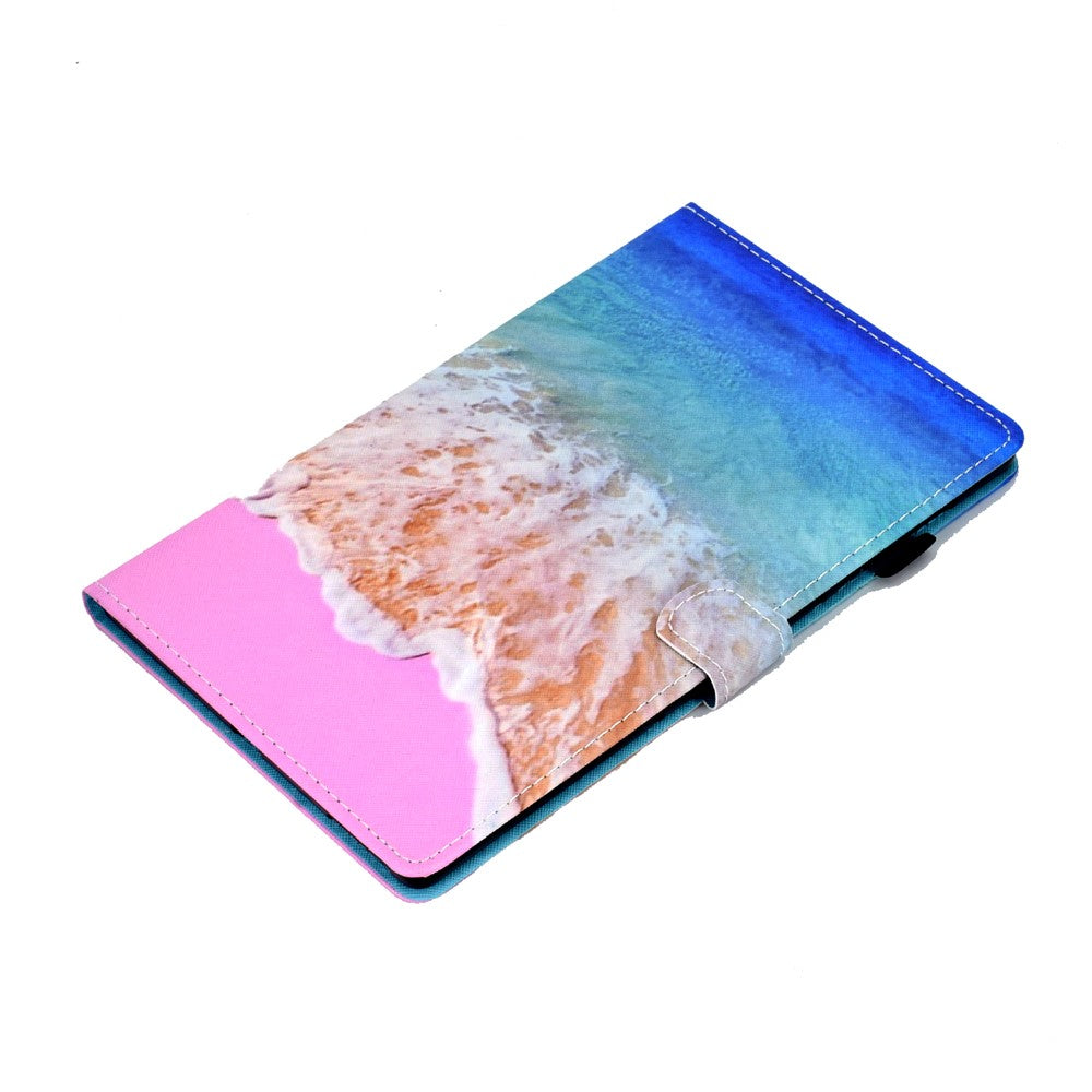 For Lenovo Tab P11 Gen 2 TB-350 A1 Pattern Printing Flip Cover PU Leather Stand Card Holder Tablet Case - Ocean