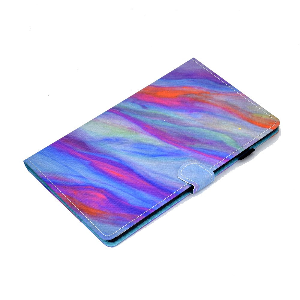 For Lenovo Tab P11 Gen 2 TB-350 A1 Pattern Printing Flip Cover PU Leather Stand Card Holder Tablet Case - Colorful Marble