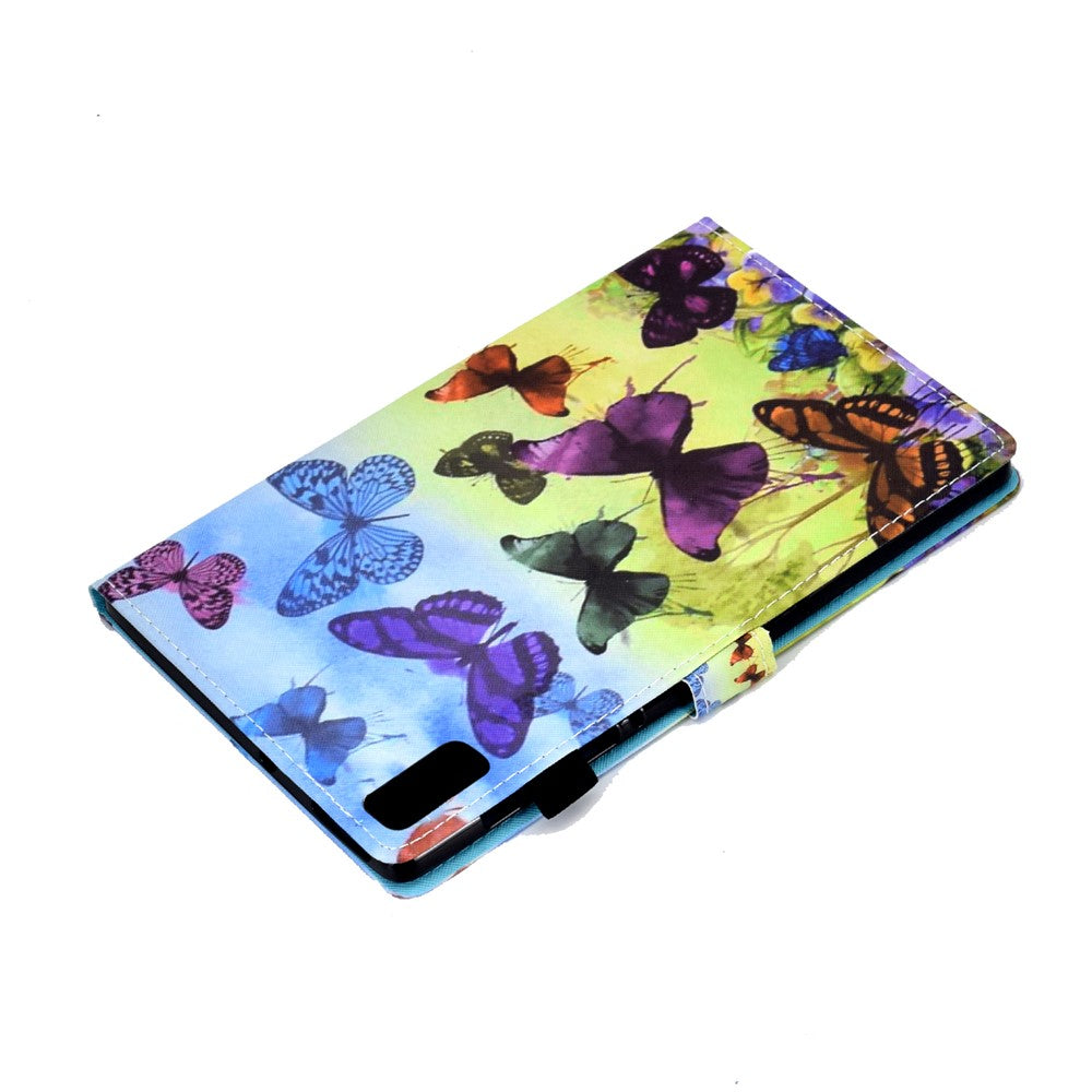 For Lenovo Tab P11 Gen 2 TB-350 A1 Pattern Printing Flip Cover PU Leather Stand Card Holder Tablet Case - Colorful Butterflies