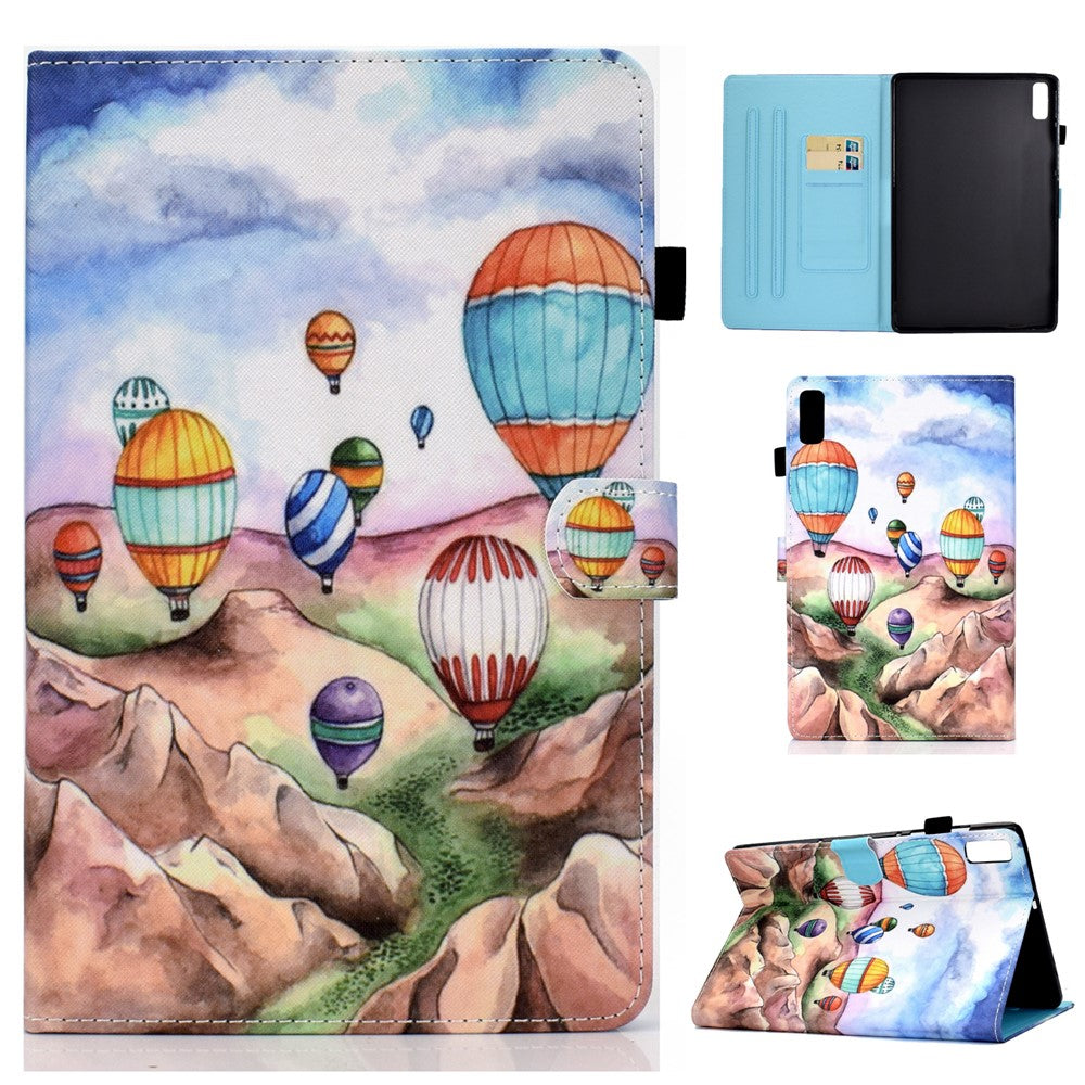 For Lenovo Tab P11 Gen 2 TB-350 A1 Pattern Printing Flip Cover PU Leather Stand Card Holder Tablet Case - Balloon