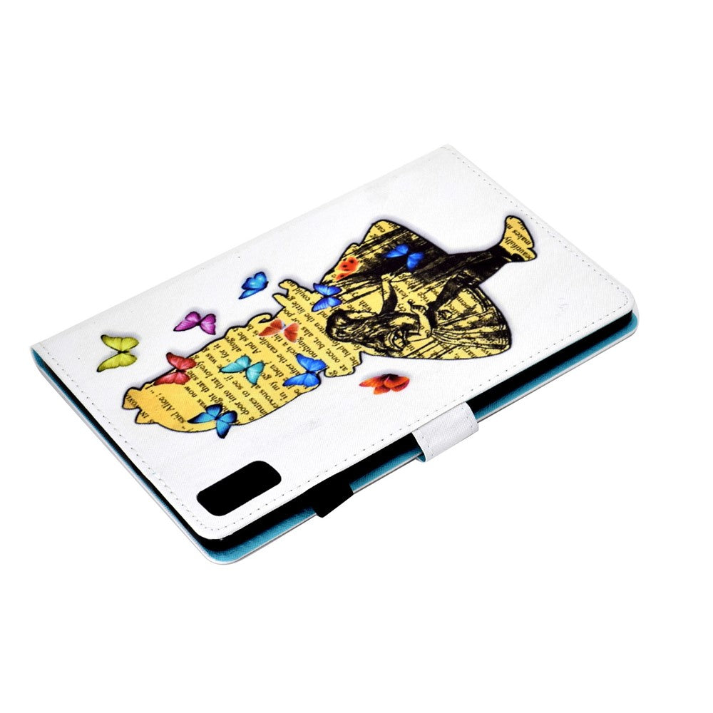 For Lenovo Tab P11 Gen 2 TB-350 A1 Pattern Printing Flip Cover PU Leather Stand Card Holder Tablet Case - Girl