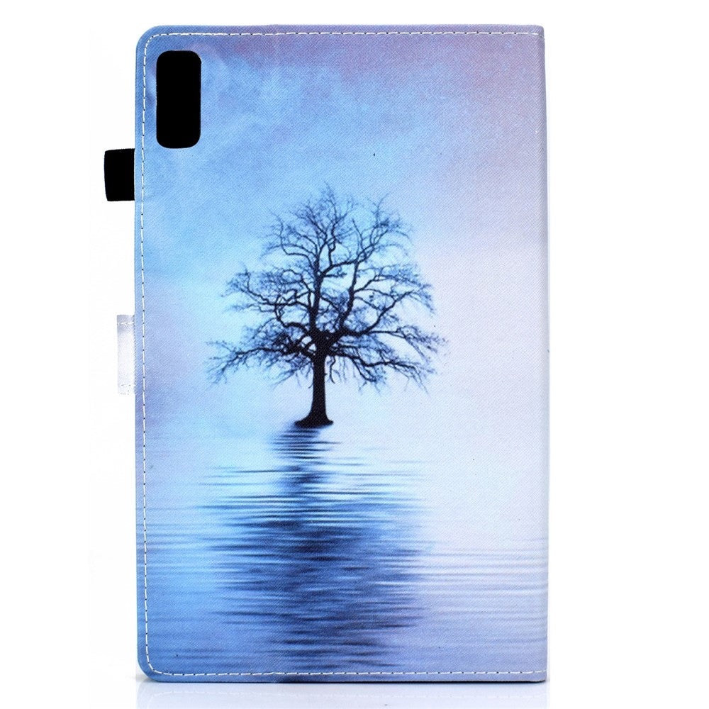 For Lenovo Tab P11 Gen 2 TB-350 A1 Pattern Printing Flip Cover PU Leather Stand Card Holder Tablet Case - Tree