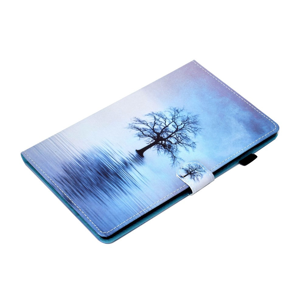 For Lenovo Tab P11 Gen 2 TB-350 A1 Pattern Printing Flip Cover PU Leather Stand Card Holder Tablet Case - Tree