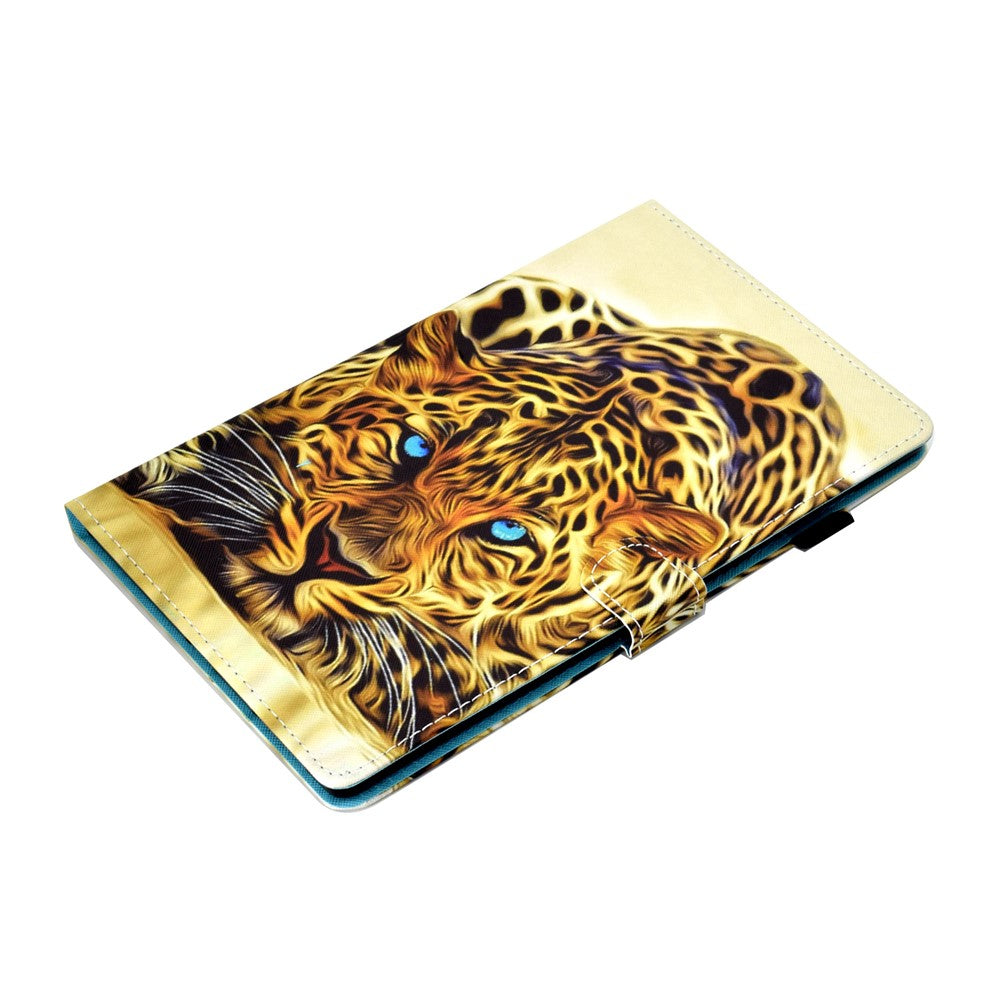 For Lenovo Tab P11 Gen 2 TB-350 A1 Pattern Printing Flip Cover PU Leather Stand Card Holder Tablet Case - Leopard
