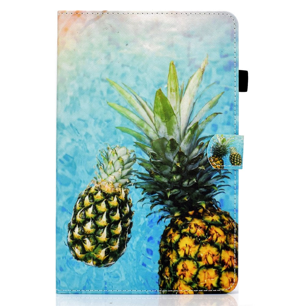 For Lenovo Tab P11 Gen 2 TB-350 A1 Pattern Printing Flip Cover PU Leather Stand Card Holder Tablet Case - Pineapple