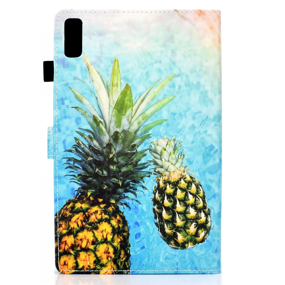 For Lenovo Tab P11 Gen 2 TB-350 A1 Pattern Printing Flip Cover PU Leather Stand Card Holder Tablet Case - Pineapple