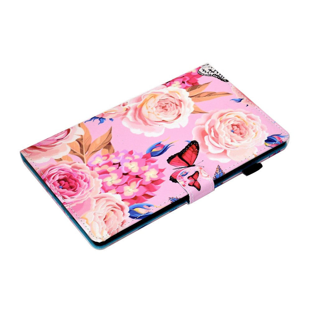 For Lenovo Tab P11 Gen 2 TB-350 A1 Pattern Printing Flip Cover PU Leather Stand Card Holder Tablet Case - Flower and Butterfly