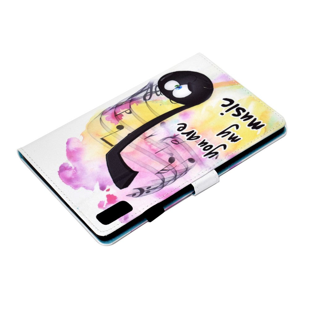 For Lenovo Tab P11 Gen 2 TB-350 A1 Pattern Printing Flip Cover PU Leather Stand Card Holder Tablet Case - Music