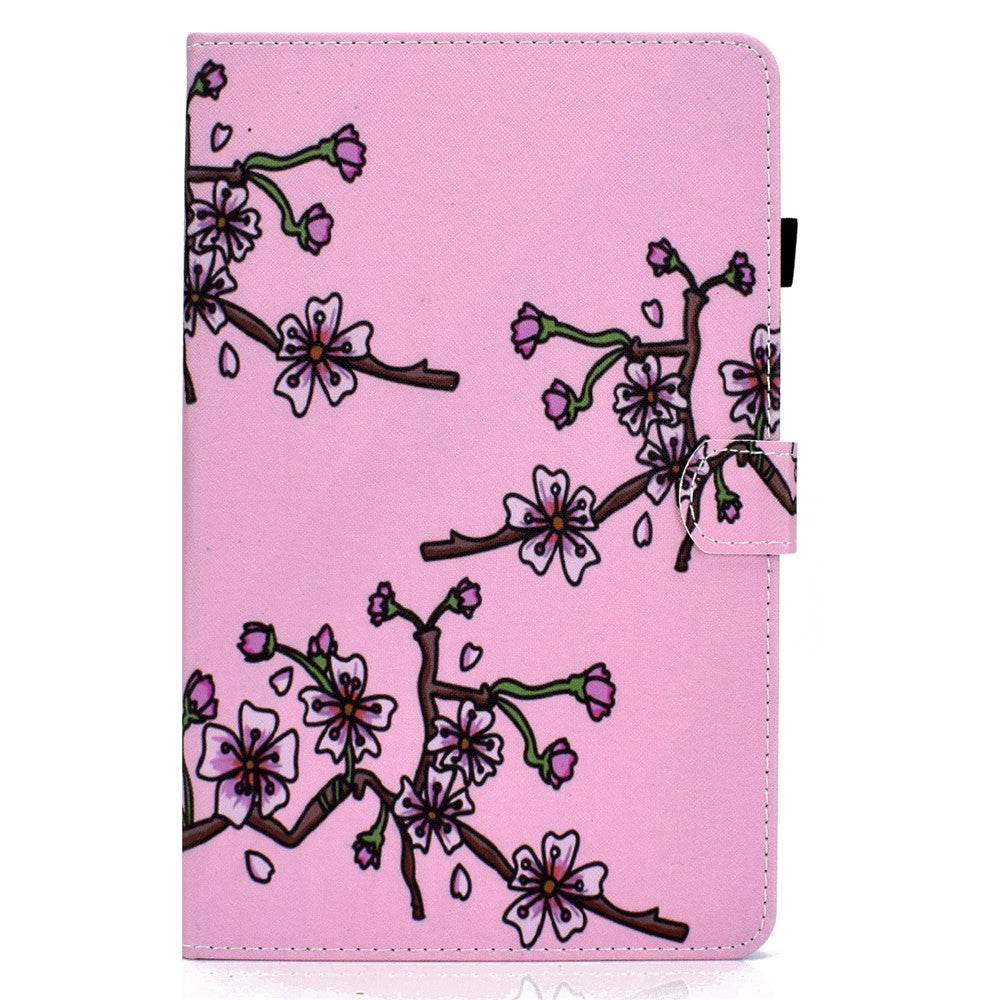 For Lenovo Tab P11 Gen 2 TB-350 A1 Pattern Printing Flip Cover PU Leather Stand Card Holder Tablet Case - Pink Plum Blossom