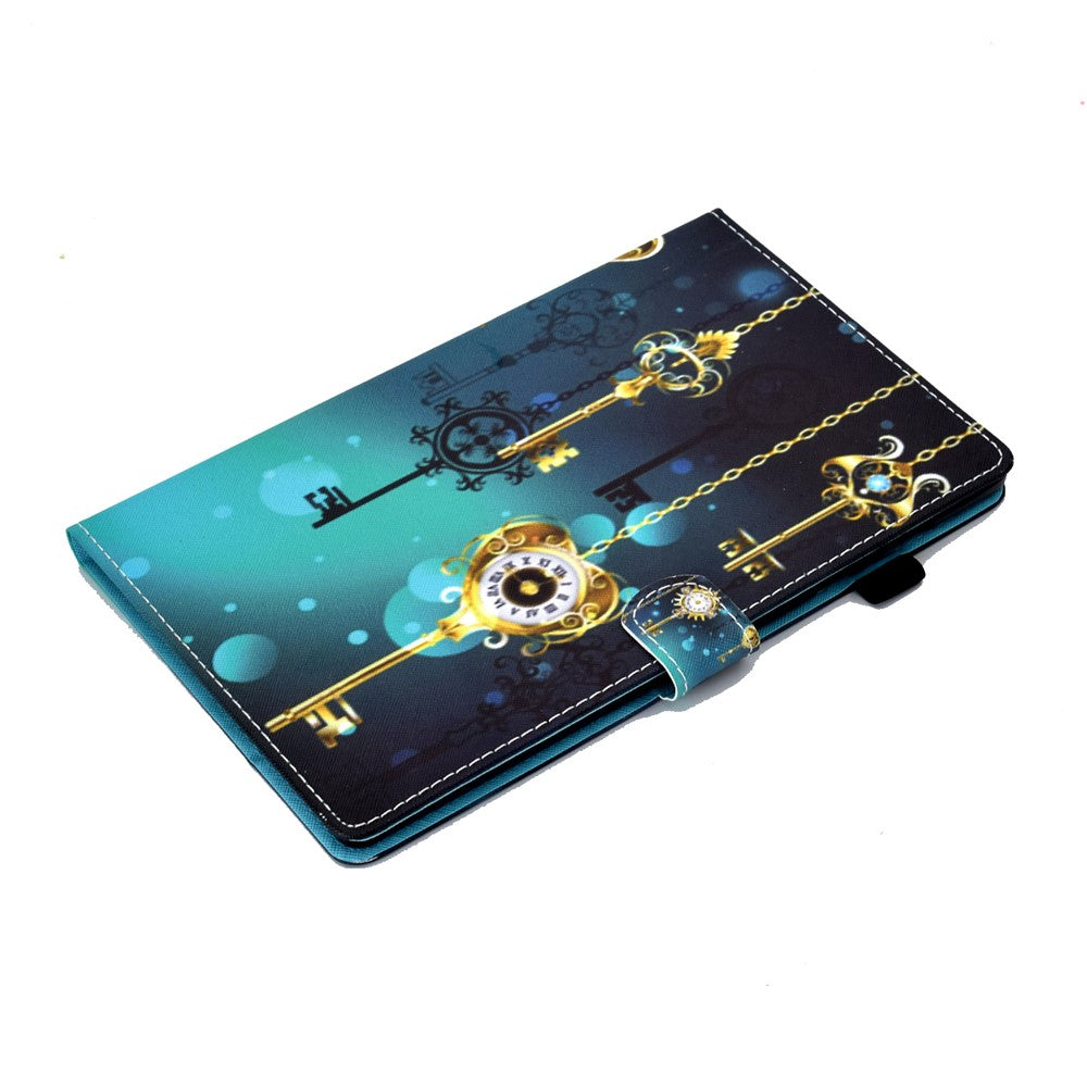 For Lenovo Tab P11 Gen 2 TB-350 A1 Pattern Printing Flip Cover PU Leather Stand Card Holder Tablet Case - Antique Clock