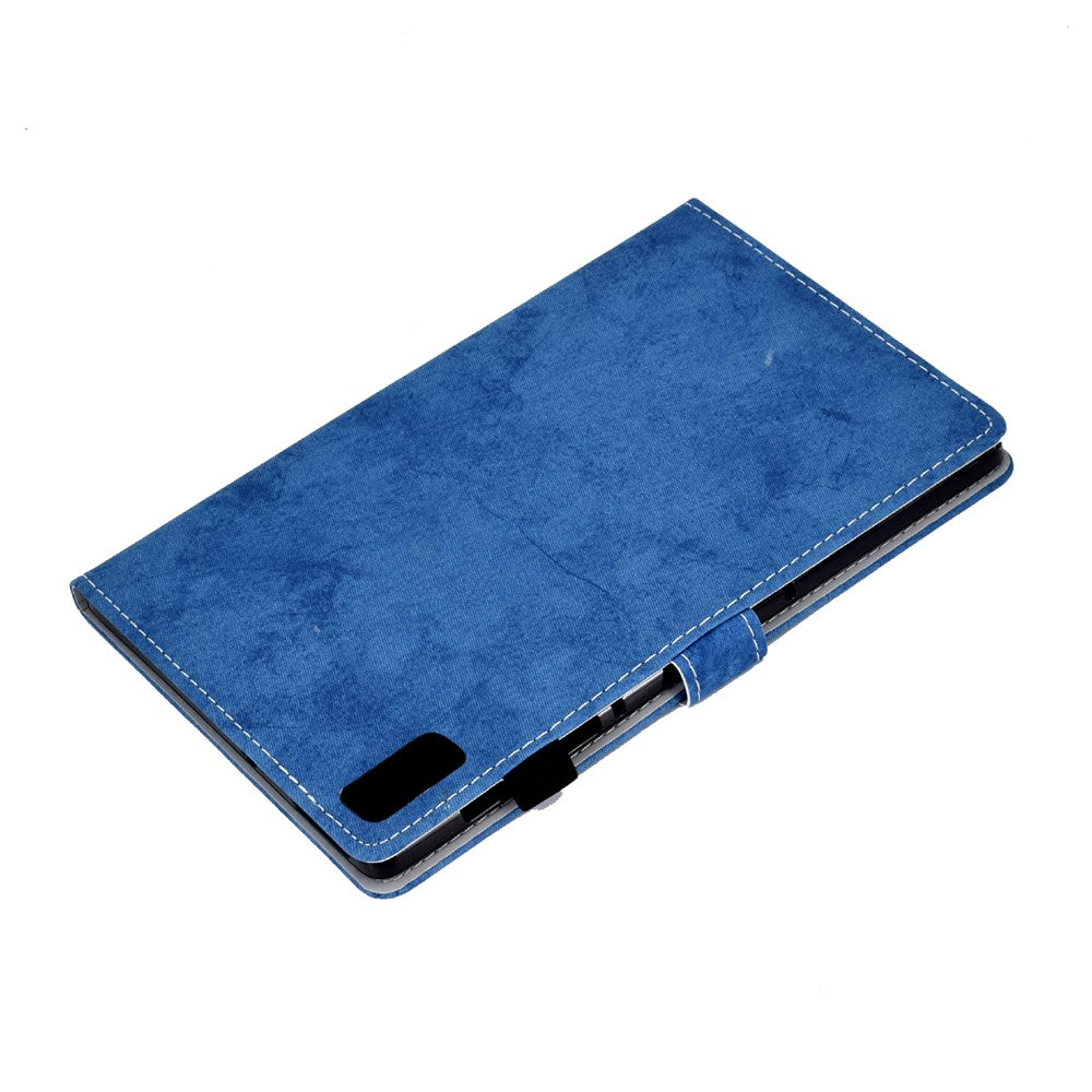 For Lenovo Tab P11 Gen 2 TB-350 Shockproof PU Leather Tablet Case A6 Cloth Texture Stand Card Slots Cover - Blue