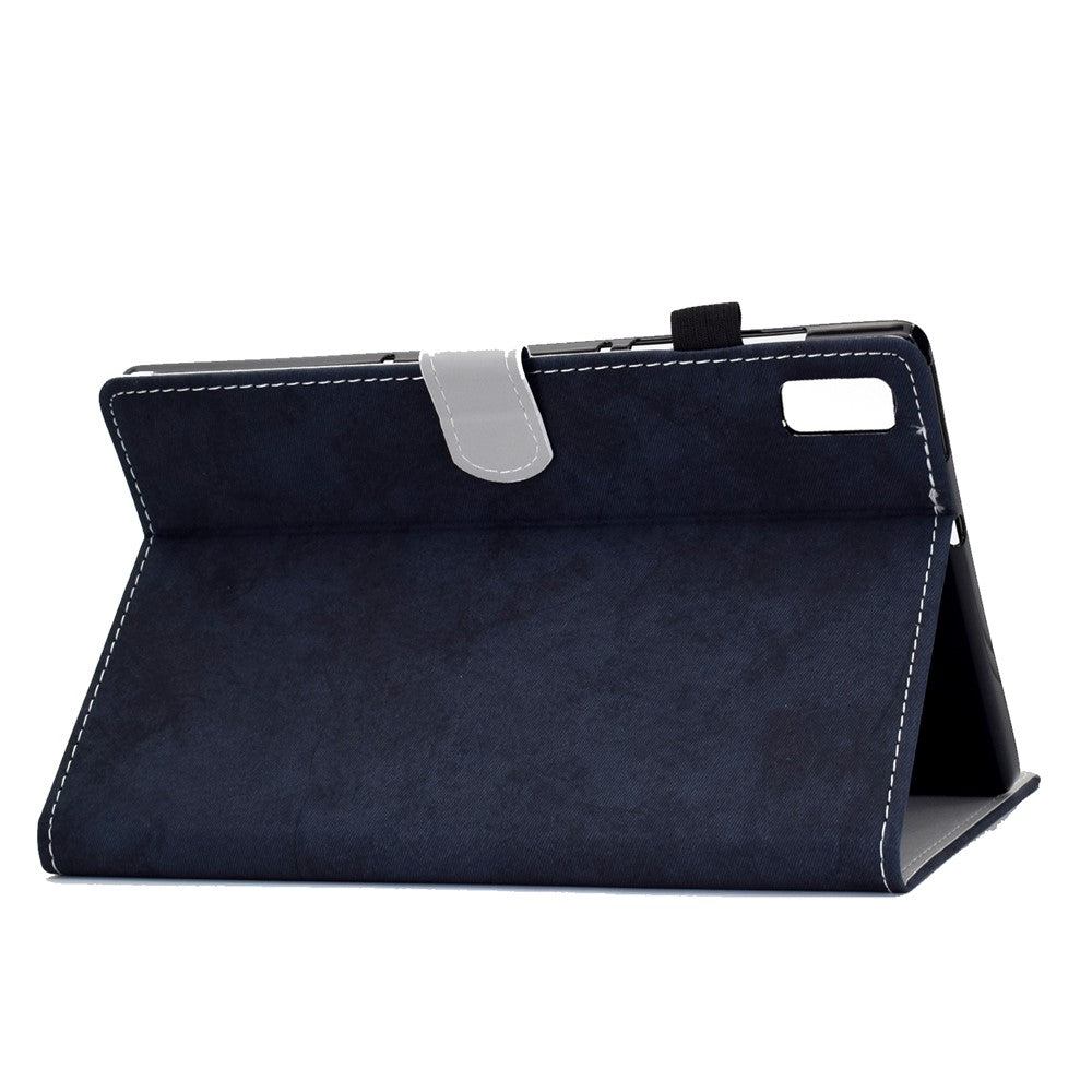 For Lenovo Tab P11 Gen 2 TB-350 Shockproof PU Leather Tablet Case A6 Cloth Texture Stand Card Slots Cover - Black