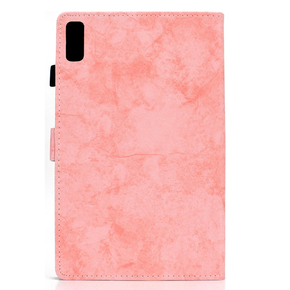 For Lenovo Tab P11 Gen 2 TB-350 Shockproof PU Leather Tablet Case A6 Cloth Texture Stand Card Slots Cover - Pink