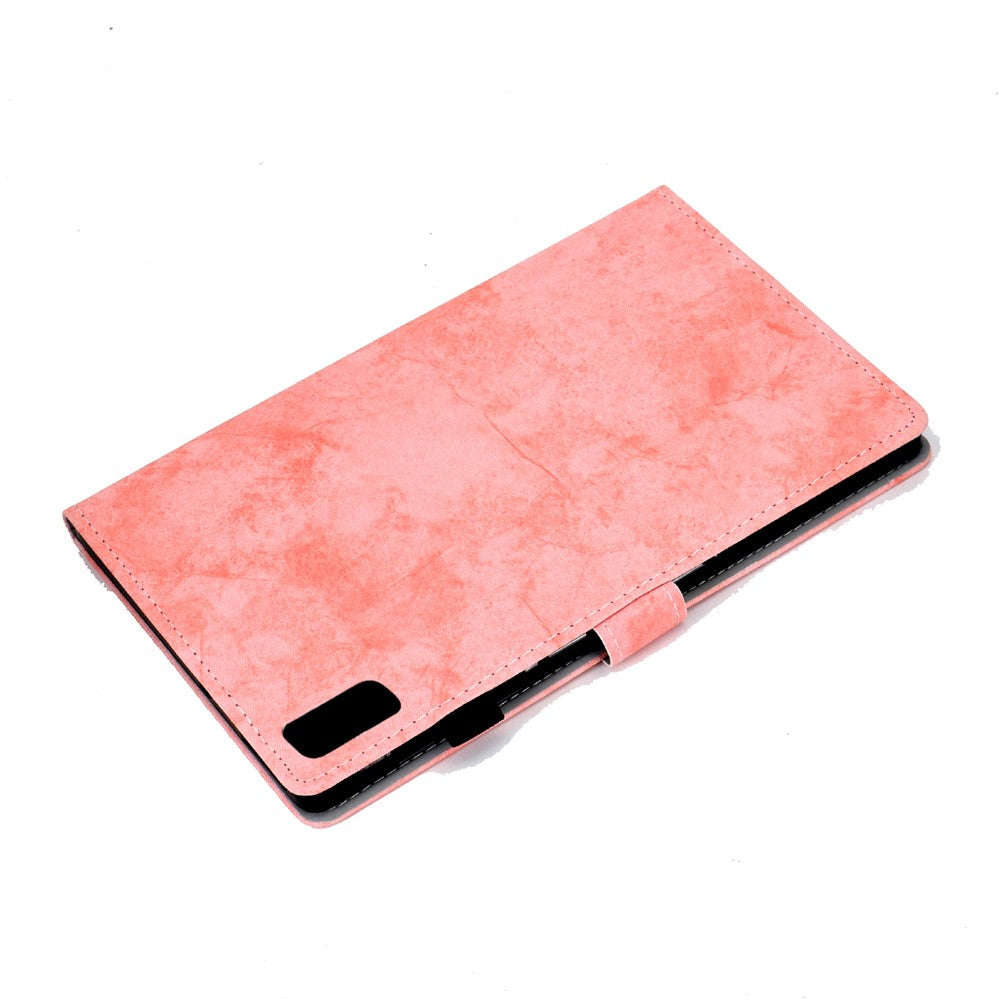 For Lenovo Tab P11 Gen 2 TB-350 Shockproof PU Leather Tablet Case A6 Cloth Texture Stand Card Slots Cover - Pink
