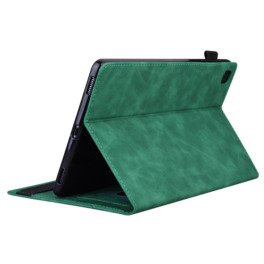 For Lenovo Tab M8 (4th Gen) 2024 TB-301XU / M8 (4th Gen) 2023 TB-300FU PU Leather Tablet Case Stand Wallet with Pencil Holder - Green