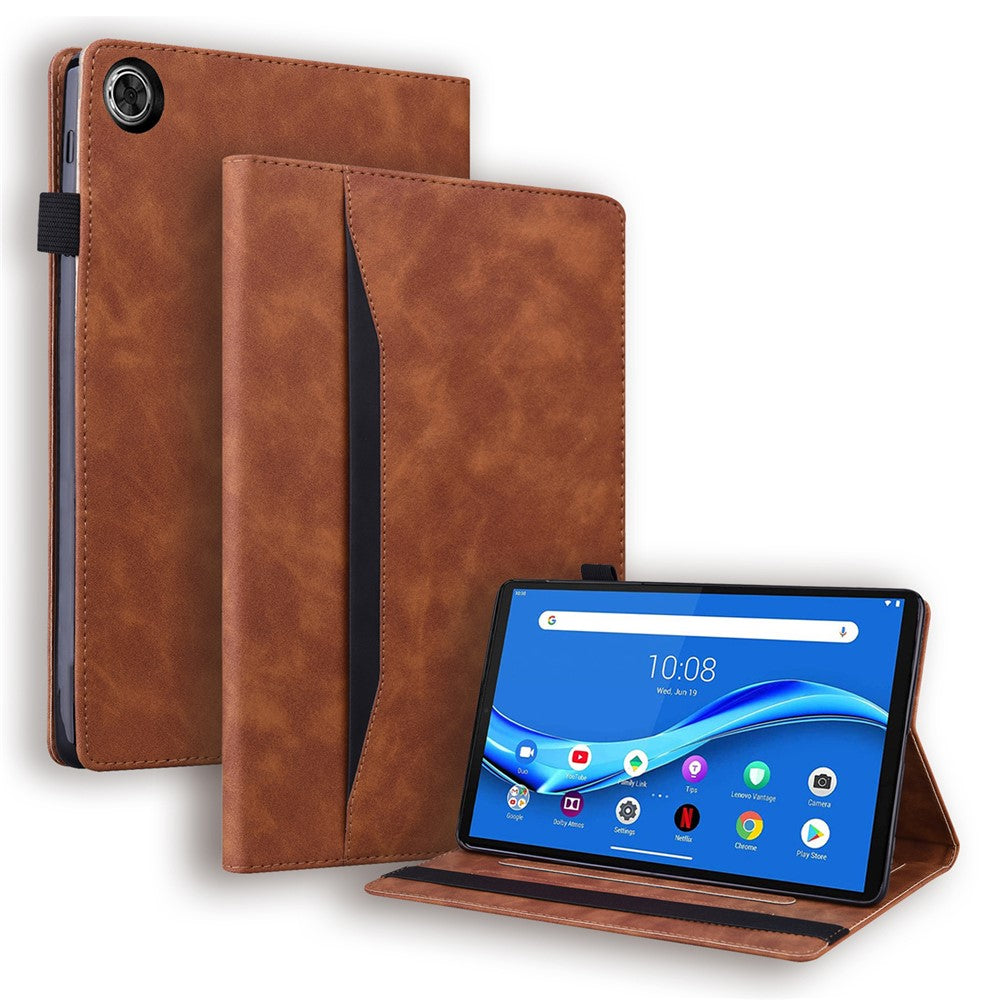For Lenovo Tab M8 (4th Gen) 2024 TB-301XU / M8 (4th Gen) 2023 TB-300FU PU Leather Tablet Case Stand Wallet with Pencil Holder - Brown