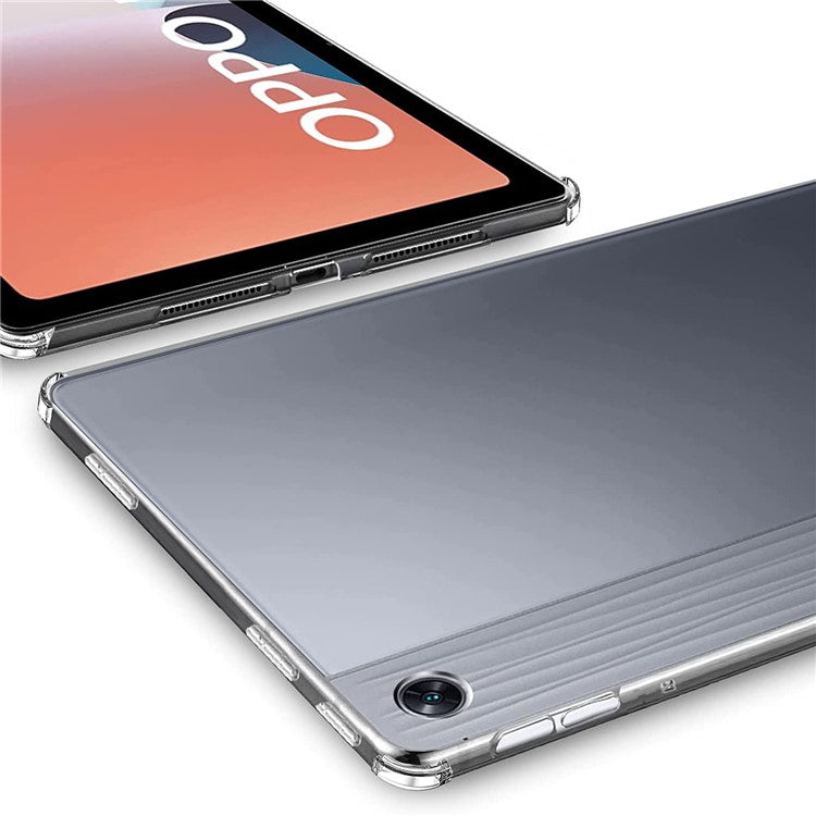 Soft TPU Clear Tablet Case for Oppo Pad Air , Shockproof Reinforced Corners Tablet Back Cover