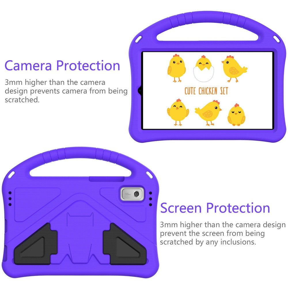 For Lenovo Tab M9 Handle Design Tablet Case Kickstand Shockproof EVA Protective Cover - Purple