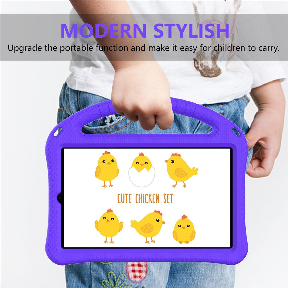 For Lenovo Tab M9 Handle Design Tablet Case Kickstand Shockproof EVA Protective Cover - Purple