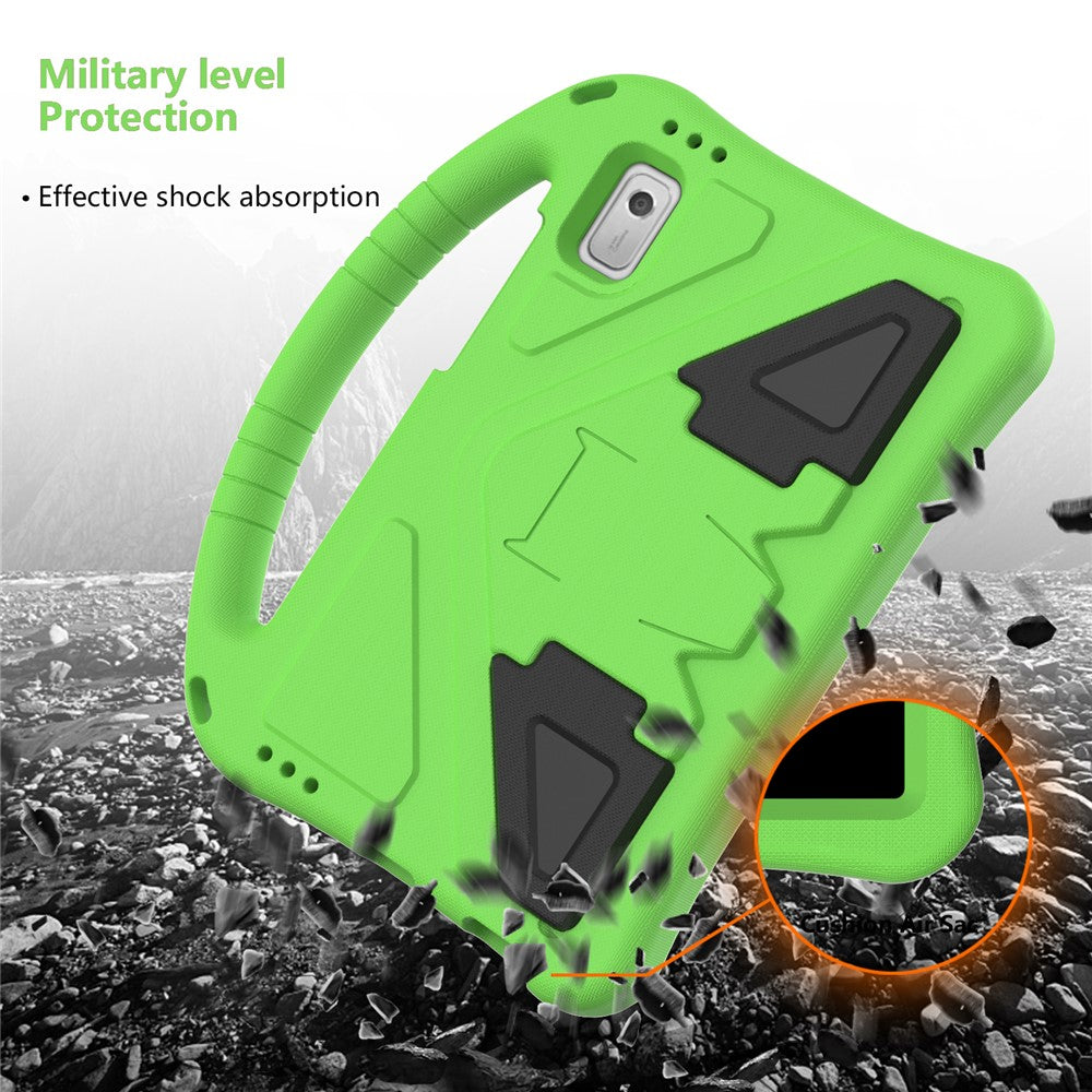 For Lenovo Tab M9 Handle Design Tablet Case Kickstand Shockproof EVA Protective Cover - Green