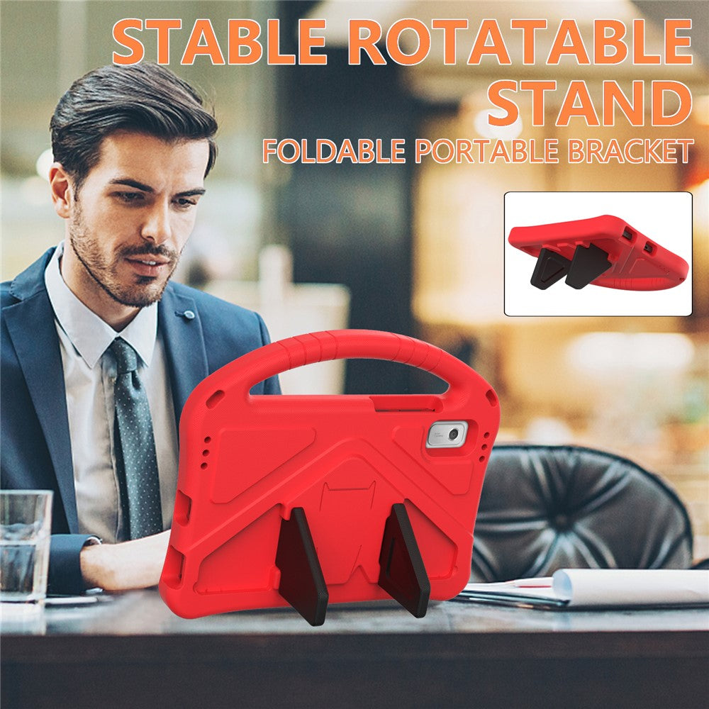 For Lenovo Tab M9 Handle Design Tablet Case Kickstand Shockproof EVA Protective Cover - Red